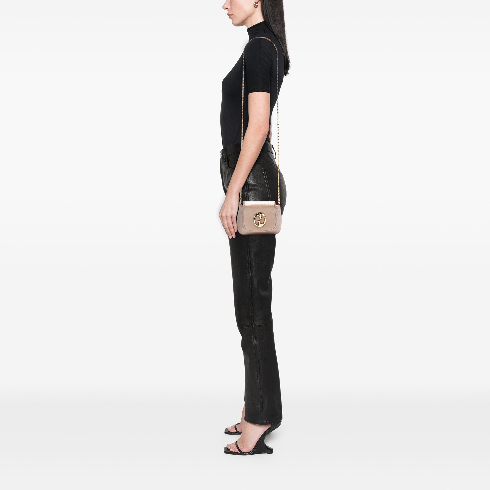 Small Metallic Pebbled Calfskin 1973 Chain Crossbody - Image 7