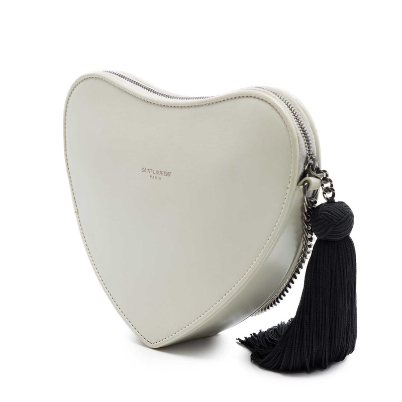 Smooth Calfskin Sac Coeur Heart Tassel Crossbody - Image 2
