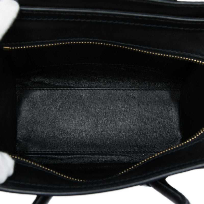 Nano Bicolor Canvas and Leather Luggage Tote - Image 4