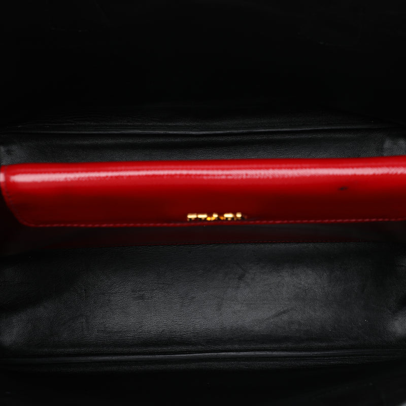 Medium Saffiano Vernice Double Satchel - Image 4