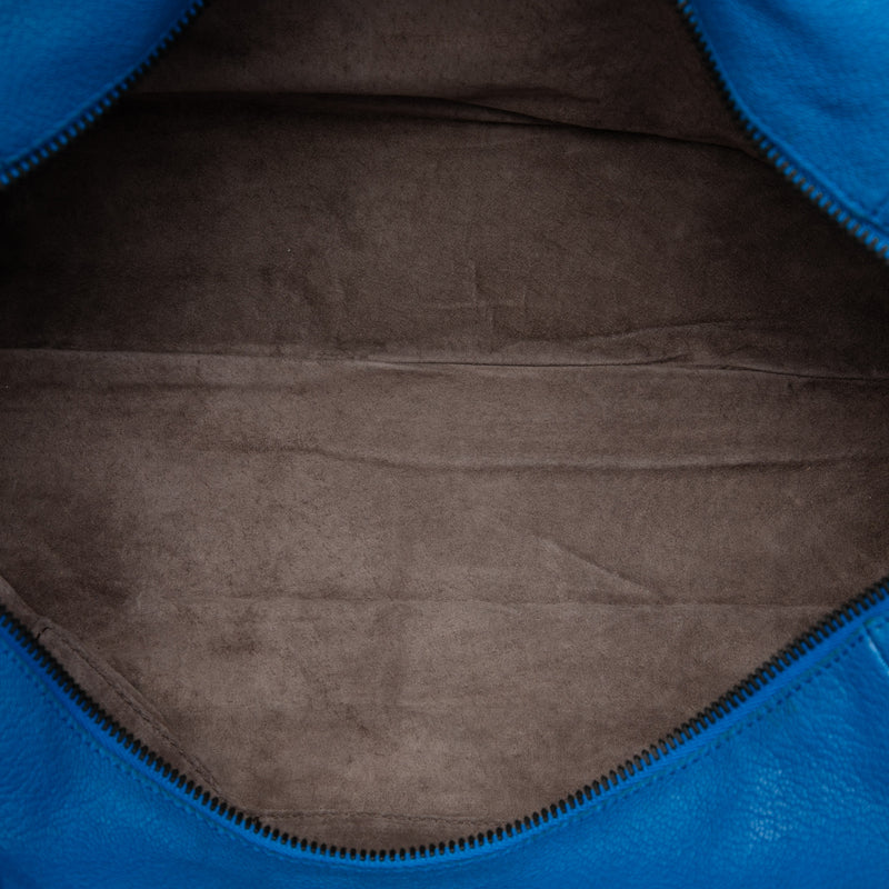 Intrecciato Trimmed Medium Goatskin Madras Heritage Brera Handbag - Image 4