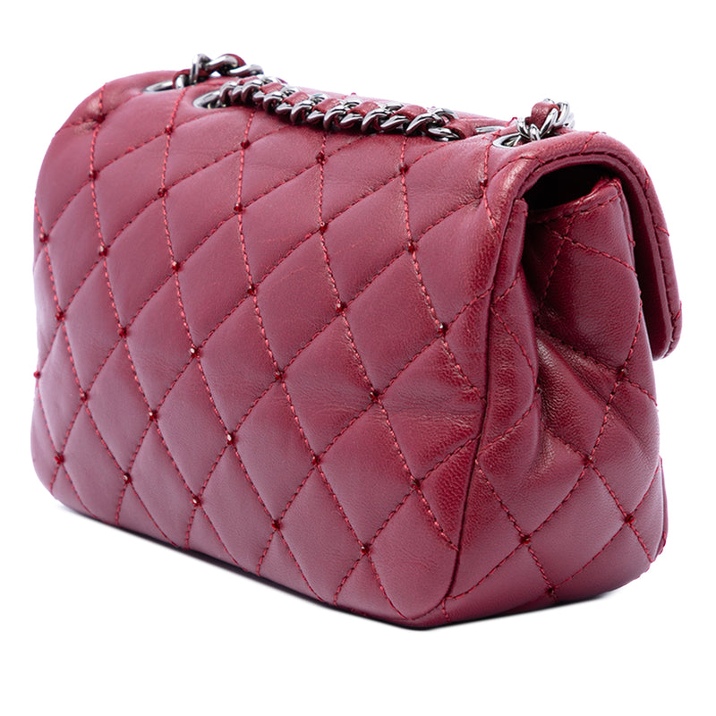 Extra Mini Rectangular Classic Lambskin Single Flap - Image 2