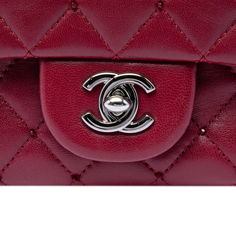 Extra Mini Rectangular Classic Lambskin Single Flap - Image 5