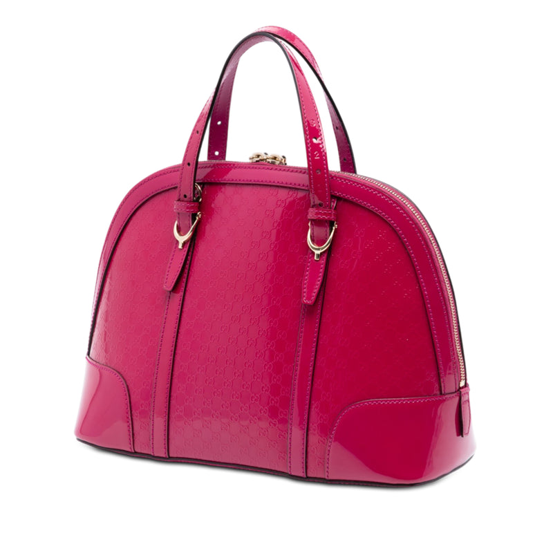 Small Microguccissima Patent Nice Dome Satchel - Image 2