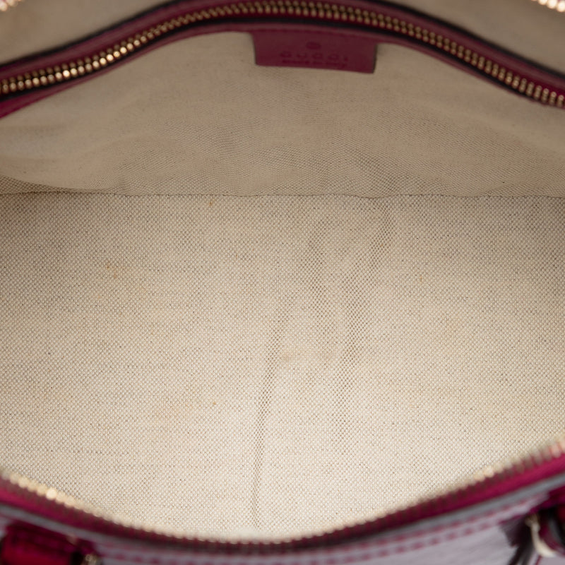 Small Microguccissima Patent Nice Dome Satchel - Image 4