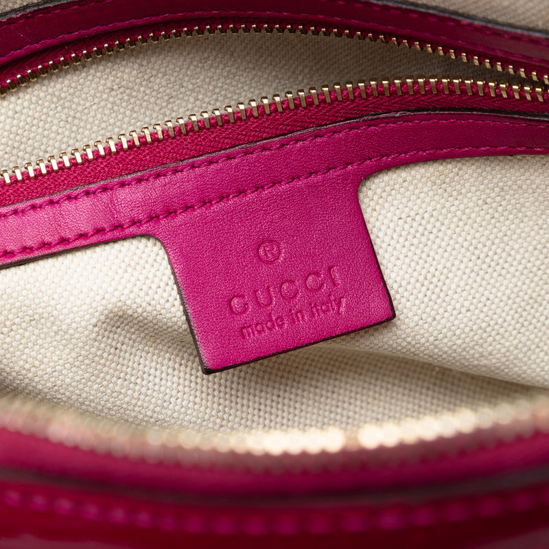 Small Microguccissima Patent Nice Dome Satchel - Image 5