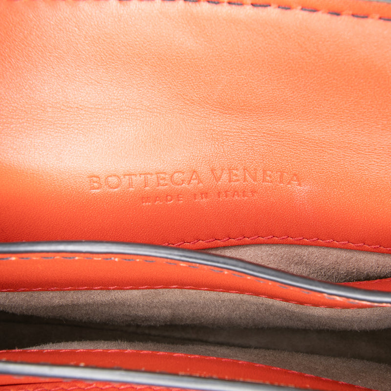 Mini Intrecciato Trimmed Nappa Piazza Top Handle Satchel - Image 6