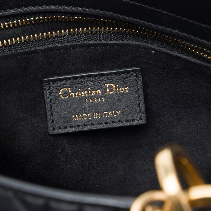 Medium Ultra Matte Calfskin Cannage Embossed Lady Dior - Image 5