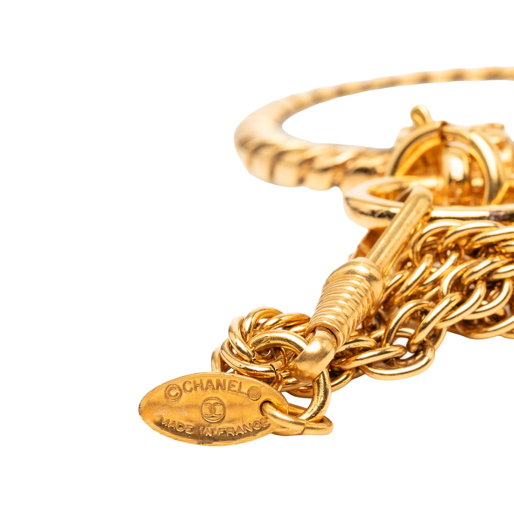 CC Gold Plated Double Chain Loupe Magnifying Glass Pendant Necklace - Image 4