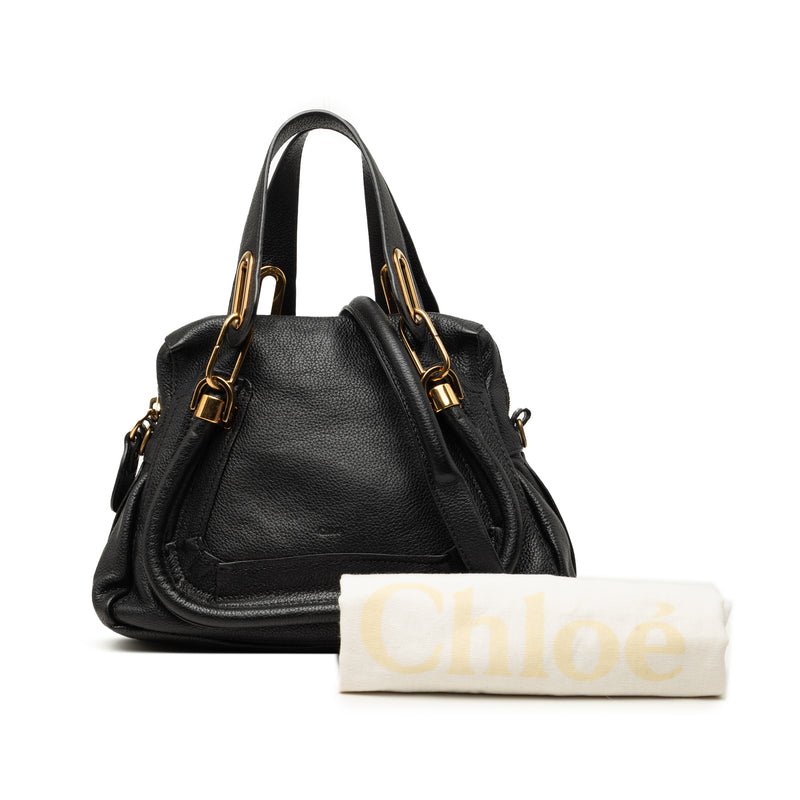 Small Pebbled Leather Paraty Satchel - Image 7