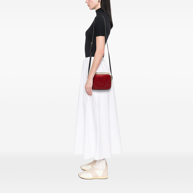 Small Tricolor Leather Soho Disco Crossbody - Image 8