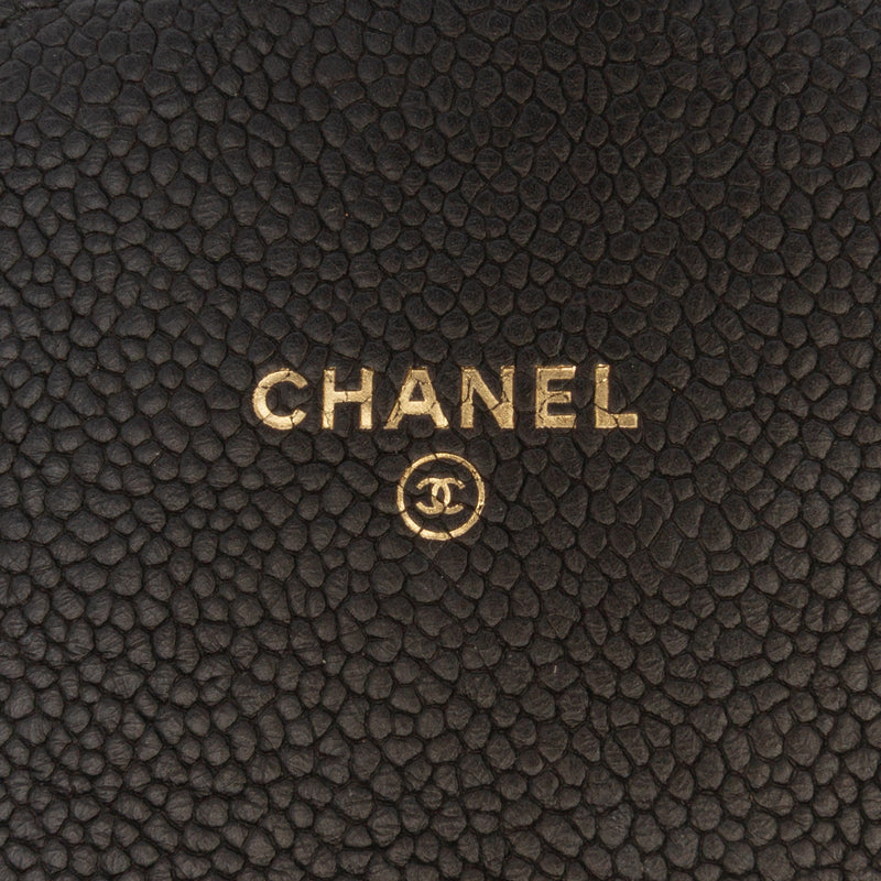 Paris Cuba Square Quilted Caviar Thread Around Wallet On Chain - Image 5