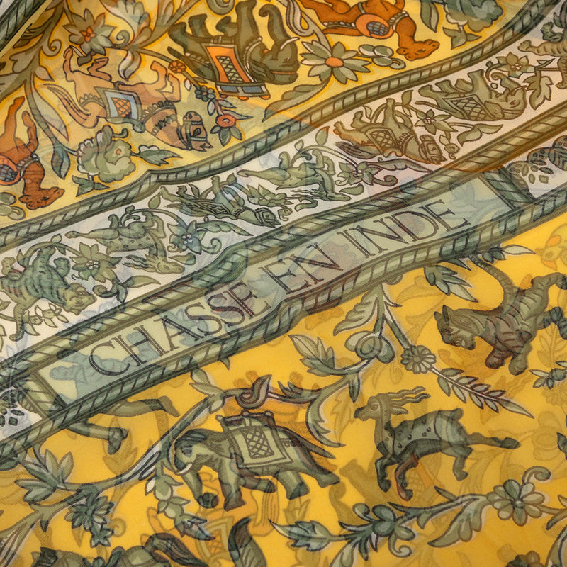 Chasse en Inde Silk Scarf 90 - Image 7