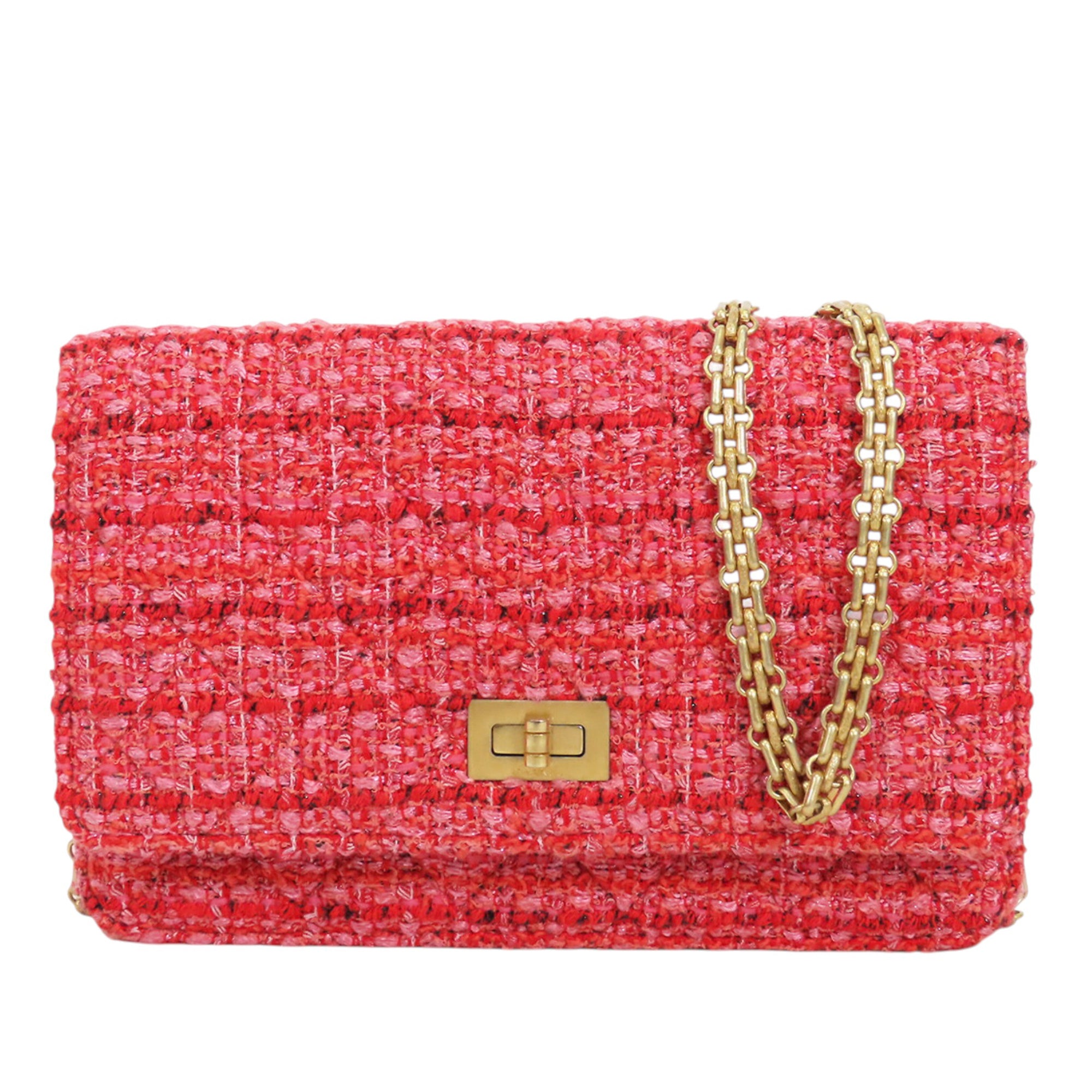 Quilted Tweed Reissue 2.55 Wallet On Chain - Image 1