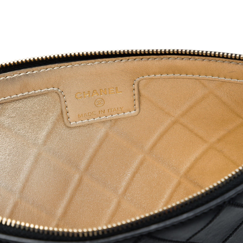 Large Quilted Stitched Calfskin Zip Pouch - Image 5