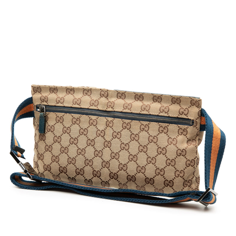 GG Canvas Web Double Pocket Belt Bag - Image 2