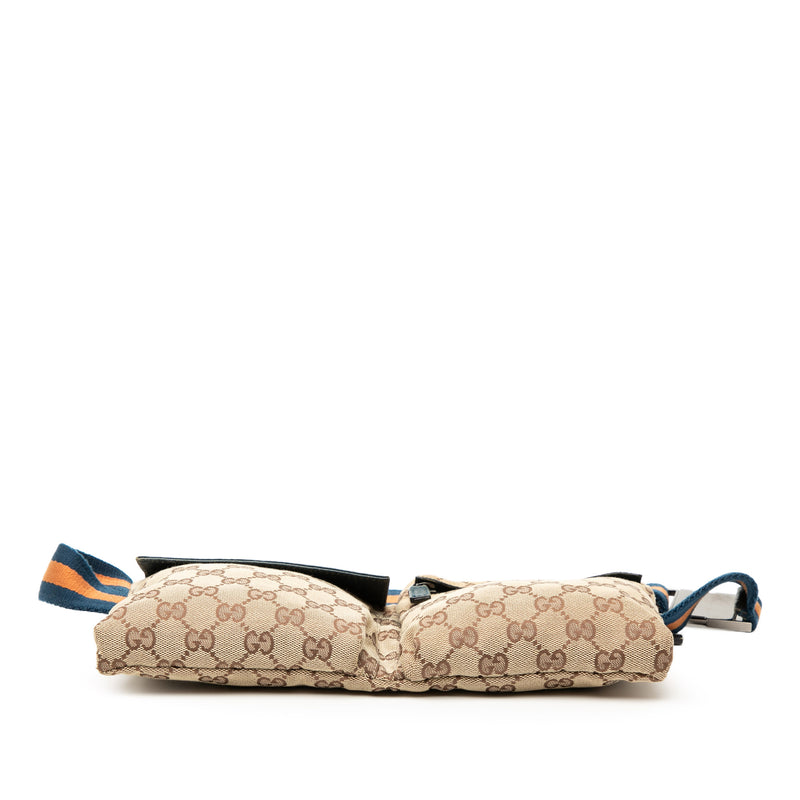GG Canvas Web Double Pocket Belt Bag - Image 3