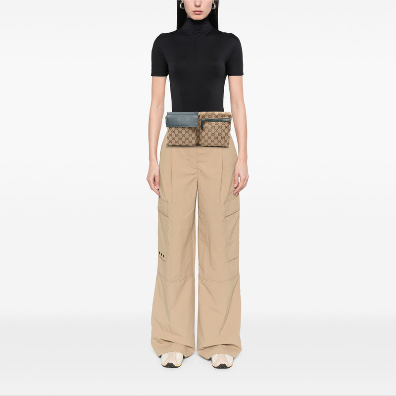 GG Canvas Web Double Pocket Belt Bag - Image 7