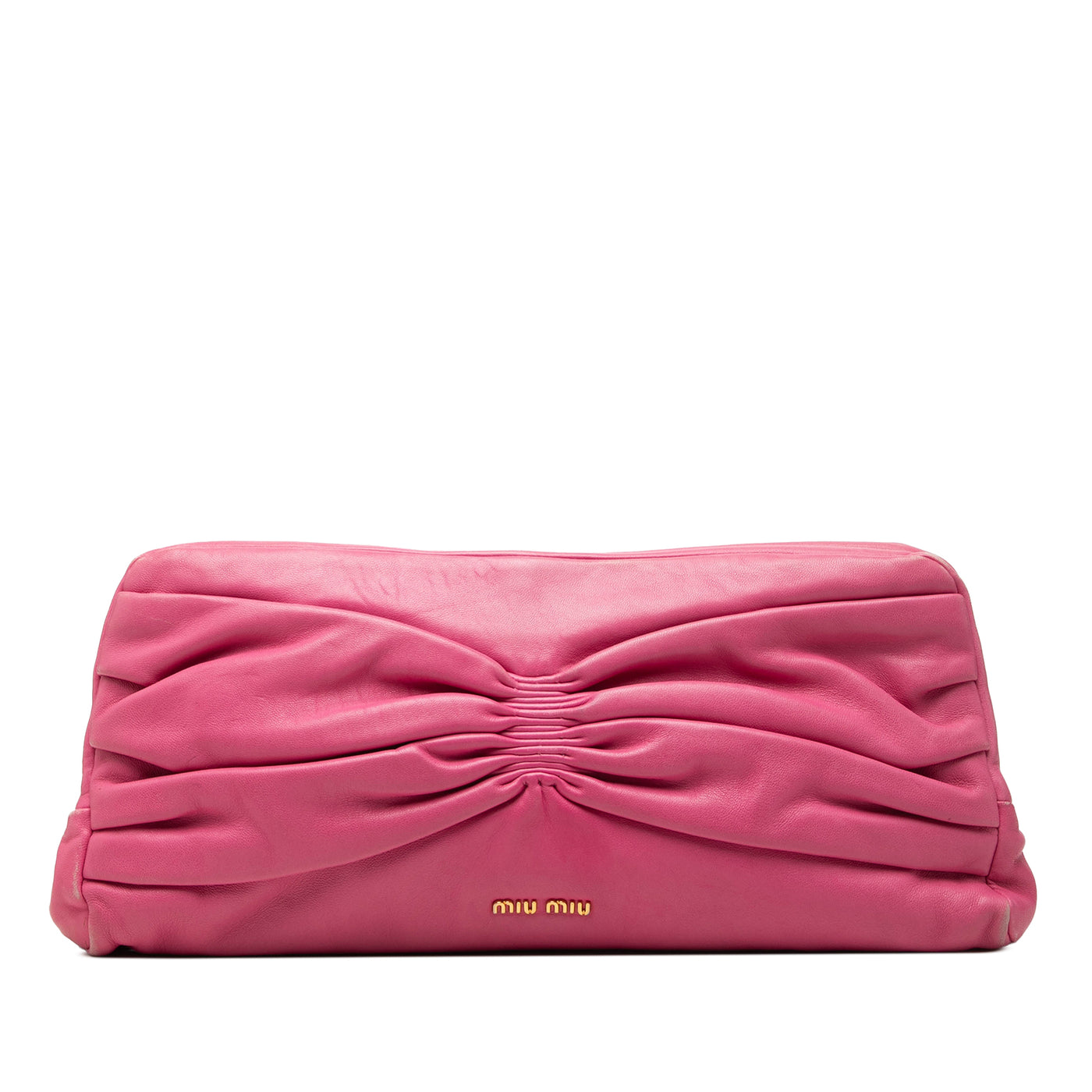 Pleated Nappa Frame Clutch - Image 1