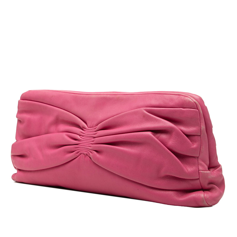 Pleated Nappa Frame Clutch - Image 2