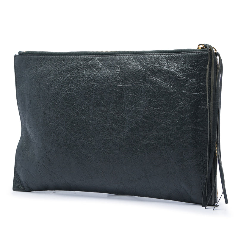 Lambskin Motocross Classic Zip Around Flat Clutch - Image 2