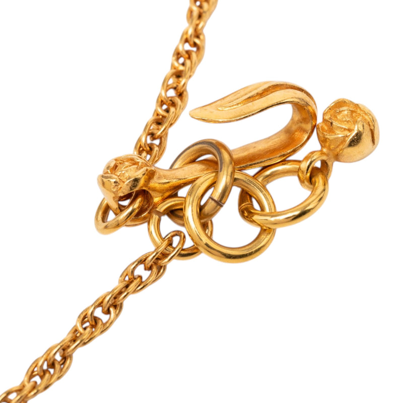 CC Gold Plated Camellia Pendant Necklace - Image 4
