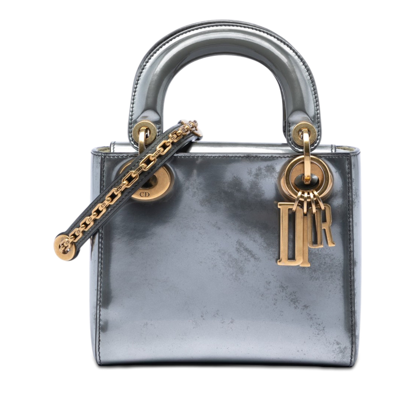 Mini Metallic Patent Lady Dior - Image 1