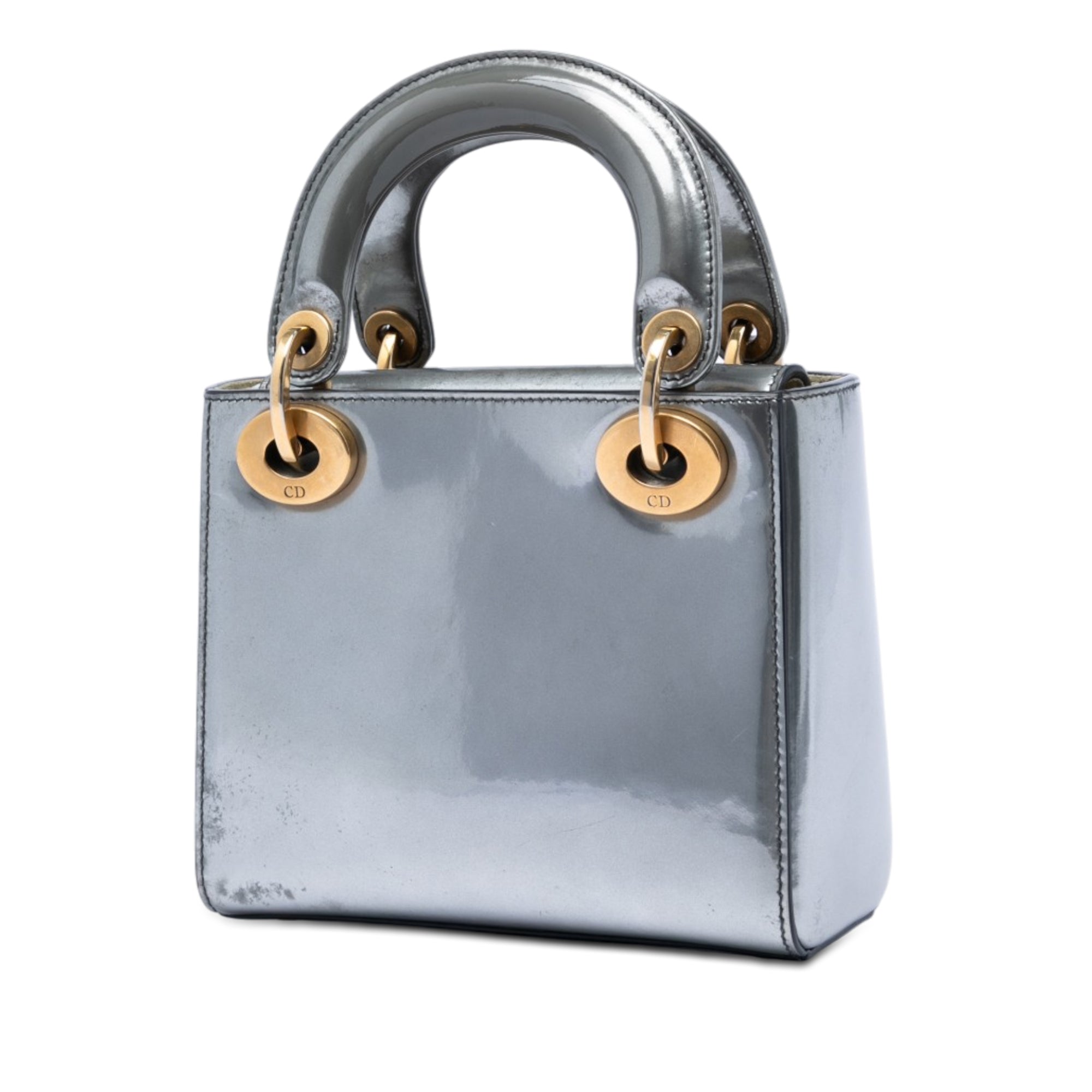 Mini Metallic Patent Lady Dior - Image 2