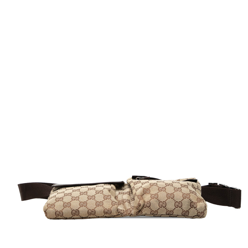GG Canvas Double Pocket Belt Bag - Image 3
