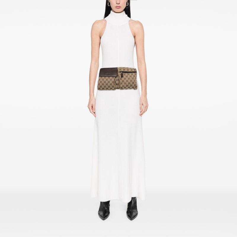 GG Canvas Double Pocket Belt Bag - Image 8