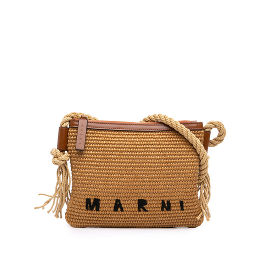 Raffia Logo Crossbody - Image 1