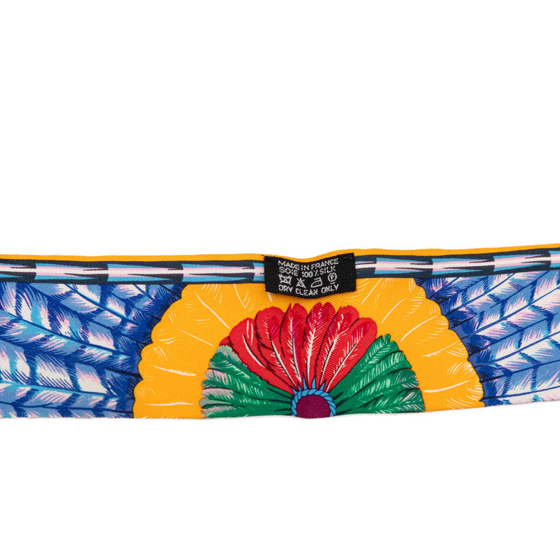 Brazil Feather Silk Twilly Scarf - Image 4