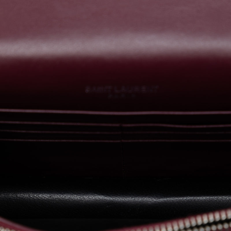 Croc Embossed Leather Monogram Kate Tassel Wallet on Chain - Image 4