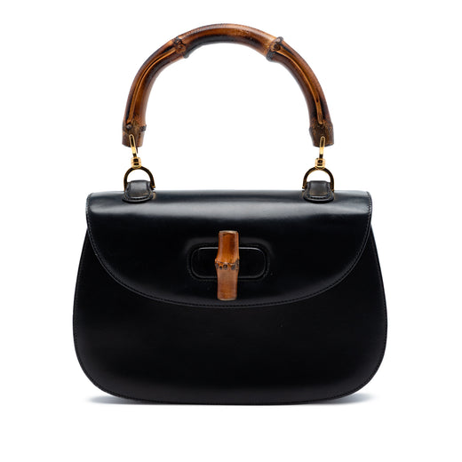 Small Calfskin Bamboo Top Handle Bag - Image 1