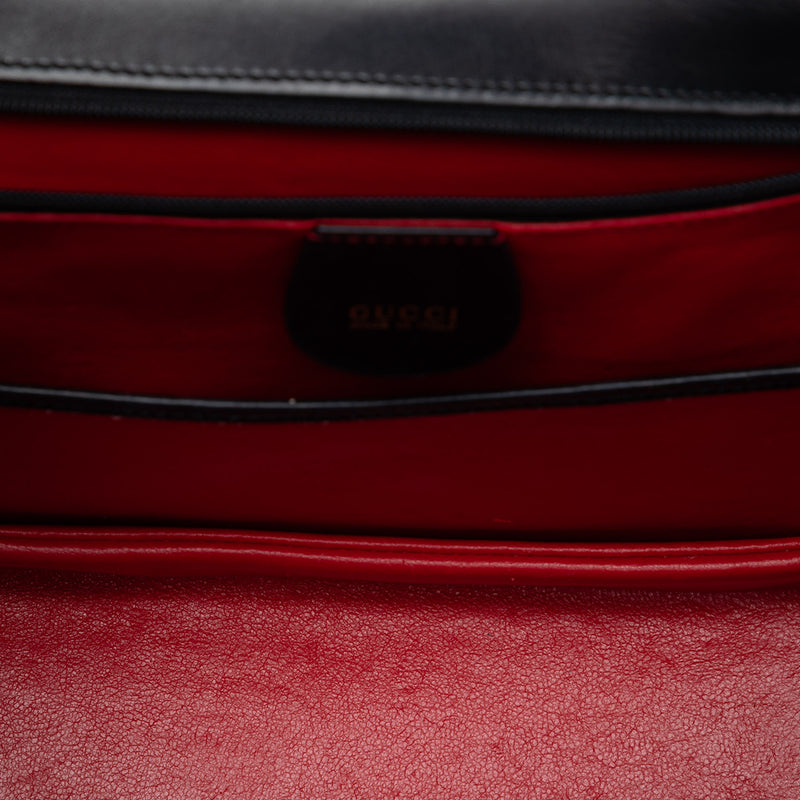 Small Calfskin Bamboo Top Handle Bag - Image 4