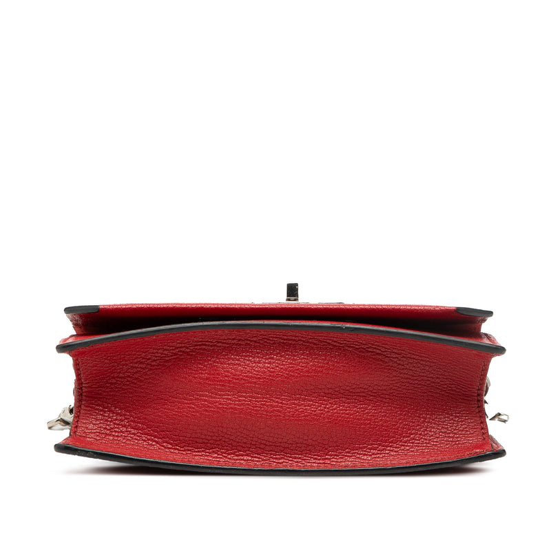 Goatskin Madras Miu Logo Crossbody - Image 3