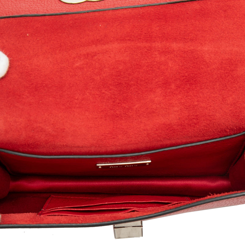 Goatskin Madras Miu Logo Crossbody - Image 4