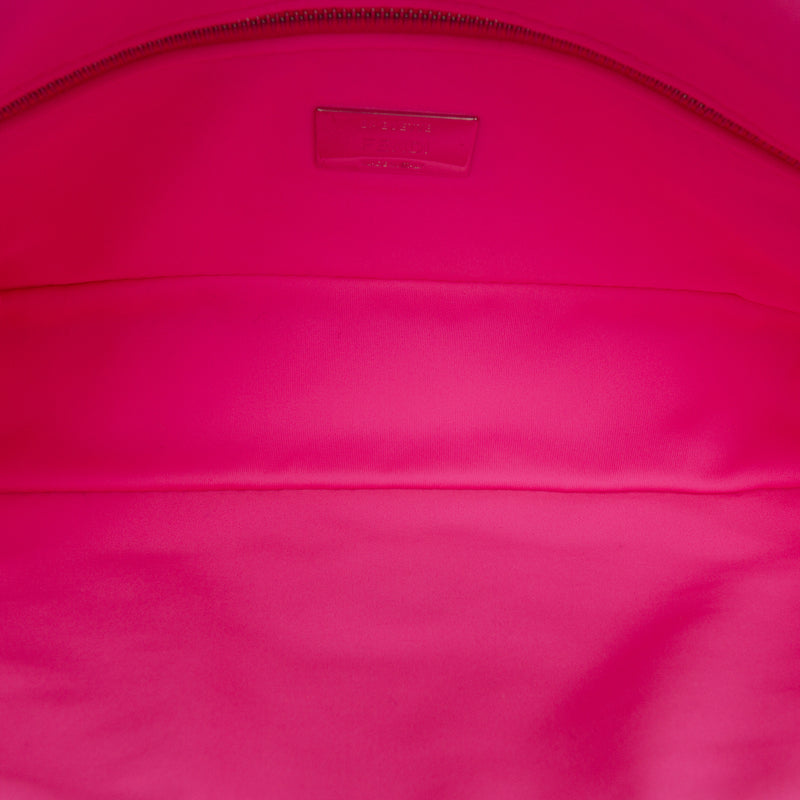 Medium Embossed Lycra Baguette Satchel - Image 4