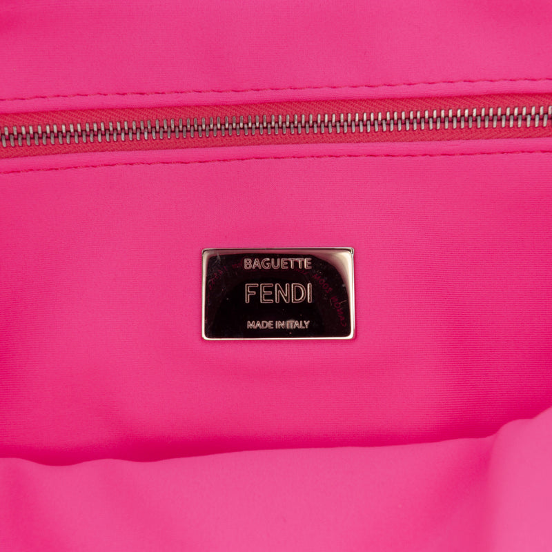 Medium Embossed Lycra Baguette Satchel - Image 5