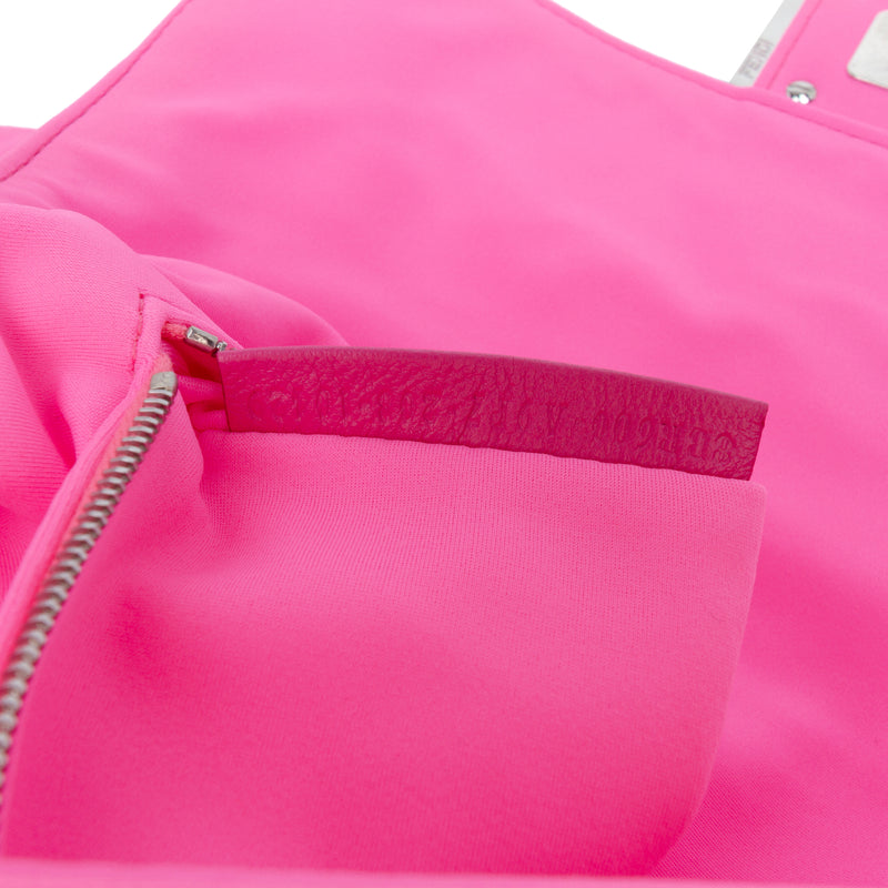 Medium Embossed Lycra Baguette Satchel - Image 6