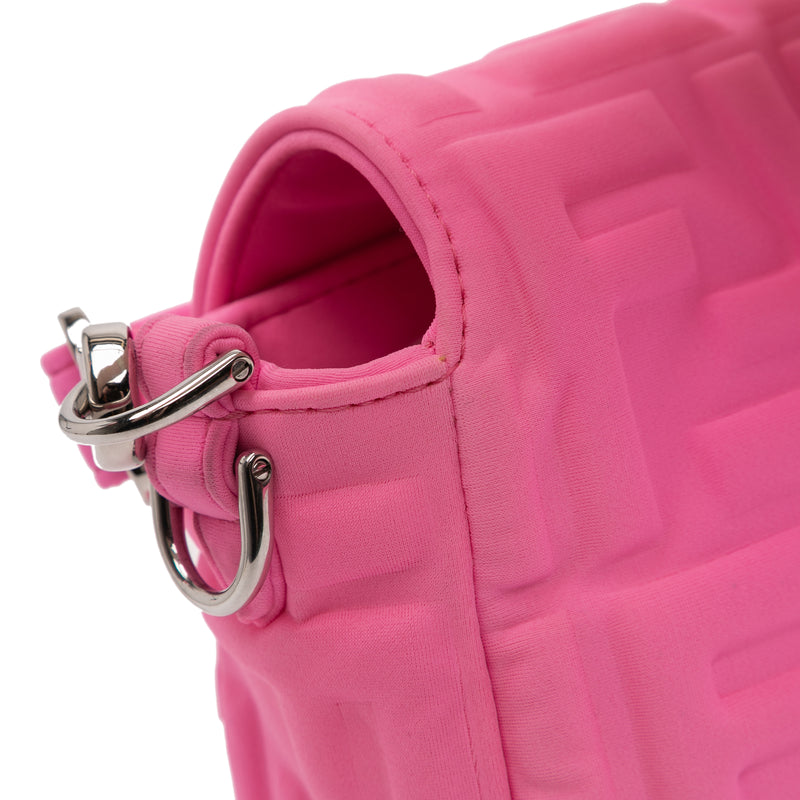 Medium Embossed Lycra Baguette Satchel - Image 9