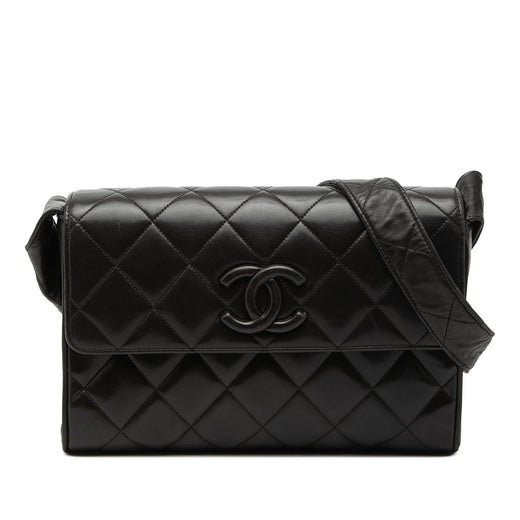 CC Quilted Lambskin Flap Crossbody - Image 1