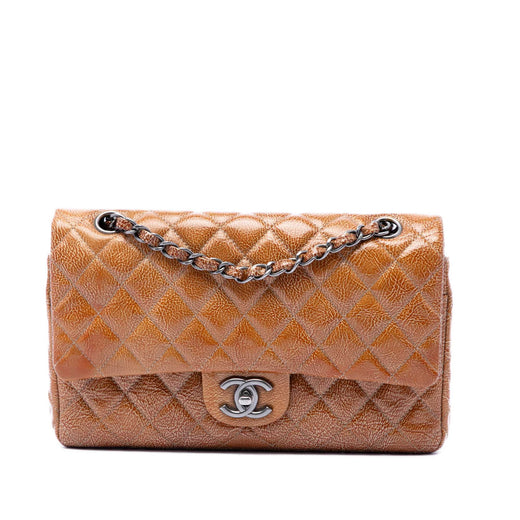 Medium Classic Crinkled Patent Double Flap - Image 1