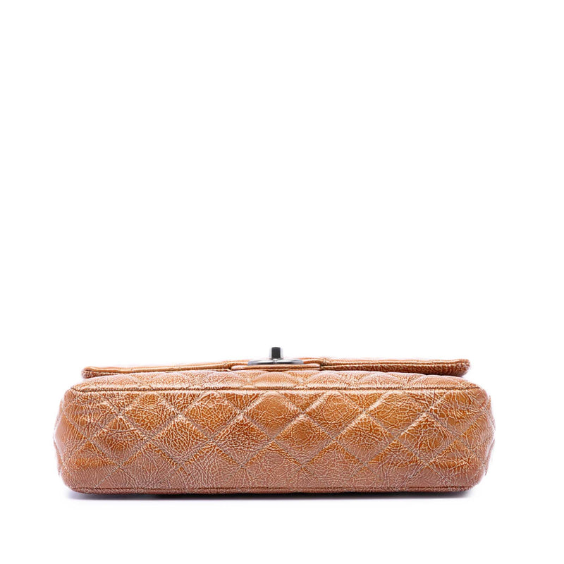 Medium Classic Crinkled Patent Double Flap - Image 3