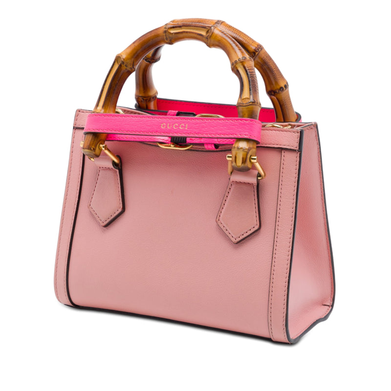 Mini Calfskin Bamboo Diana Satchel - Image 2