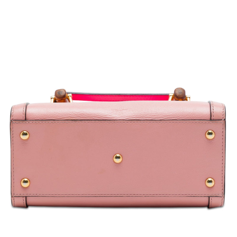 Mini Calfskin Bamboo Diana Satchel - Image 3