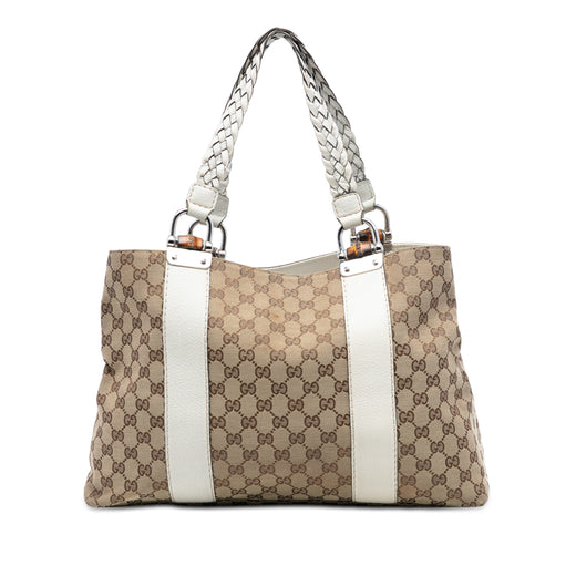 Medium GG Canvas Bamboo Libeccio Tote - Image 1