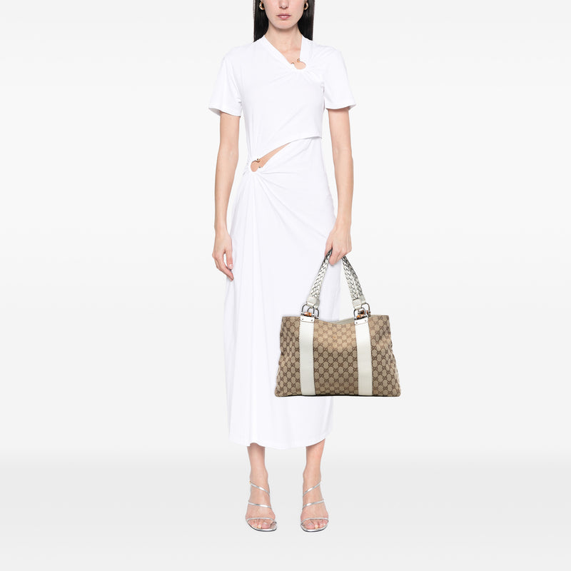 Medium GG Canvas Bamboo Libeccio Tote - Image 7