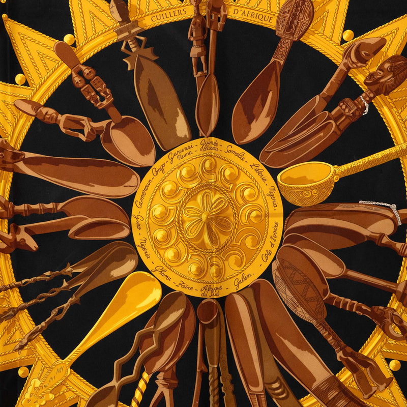 Cuillers d Afrique Silk Scarf 90 - Image 7