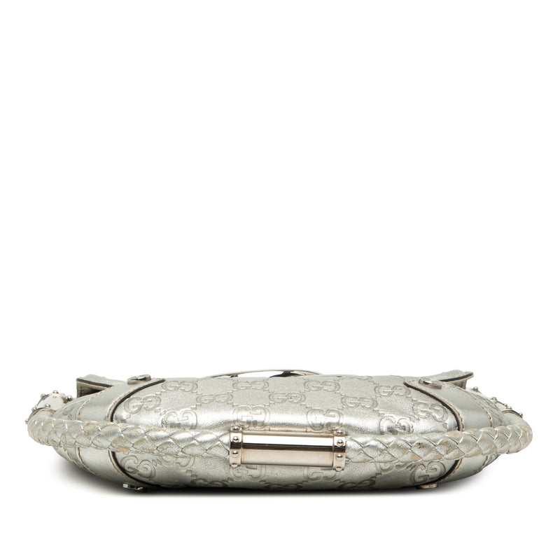 Medium Metallic Guccissima Britt Tassel Flap Handbag - Image 3